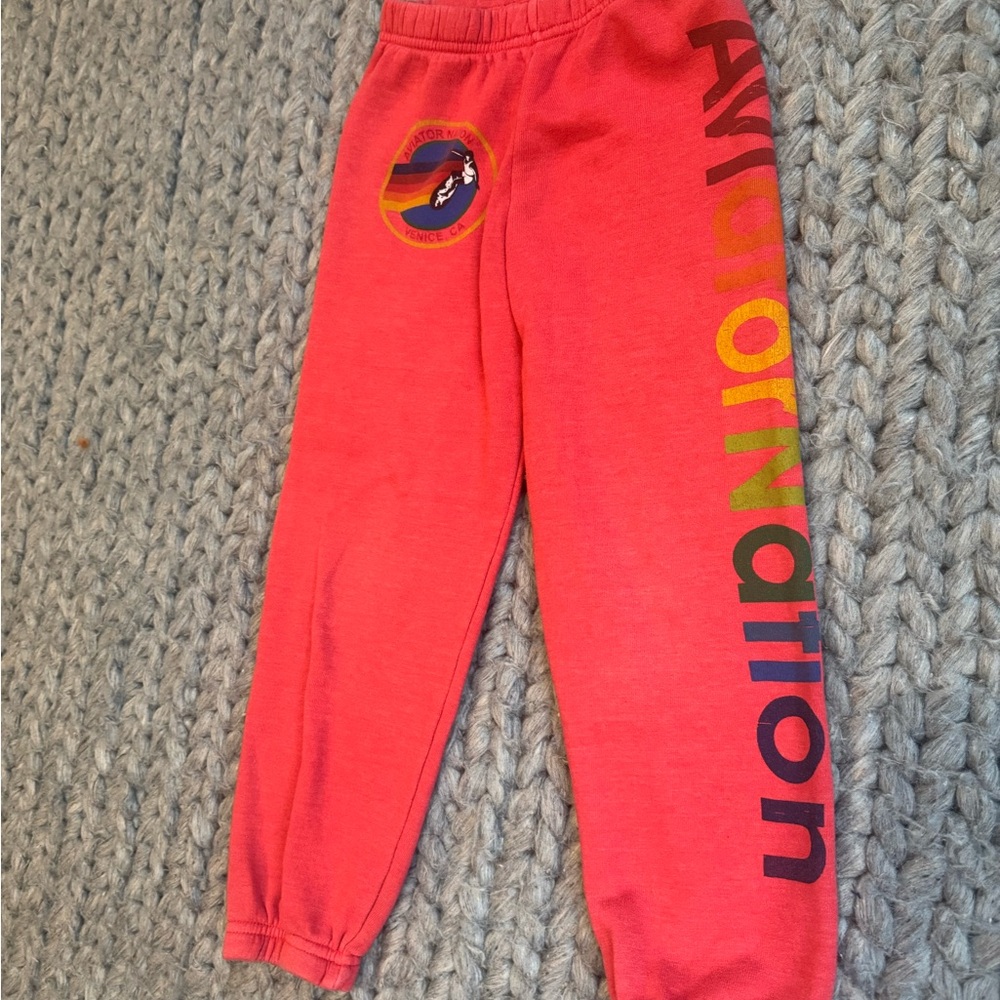 Kids AVIATOR NATION size 8 Red Sweatpants